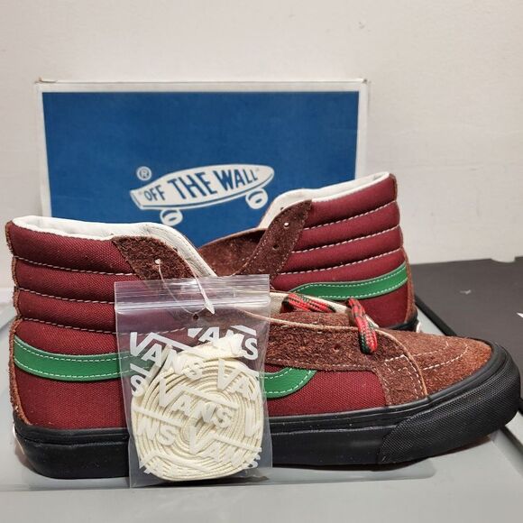 VANS OG MENS SZ 8.5 SK8-HI LX HAIRY SUEDE RUSSET BROWN VN0A4BVBTIX SNEAKERS - Picture 7 of 14
